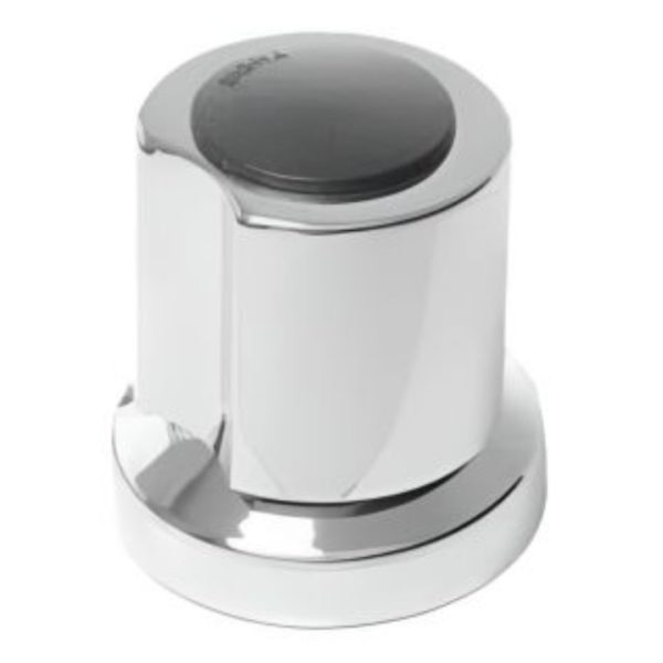 Acabamento Olimar para Registro Pressão/Gaveta ABS Cromado com Tampa Preta 3/4″ Estria Deca C-40 (Volante)