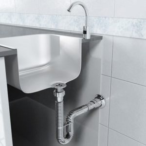 Sifão Extensível Cromado Censi com Suporte