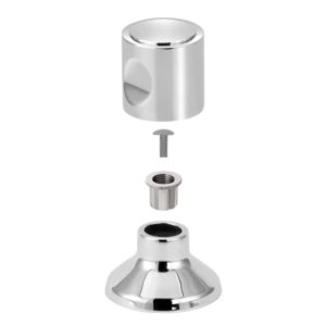 Acabamento Olimar para Registro Pressão/Gaveta Cromado 1.1/2" Estria Deca C-37 (Volante) - Imagem 3