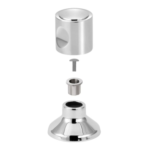 Acabamento Olimar para Registro Pressão/Gaveta Cromado 1.1/2" Estria Deca C-37 (Volante)