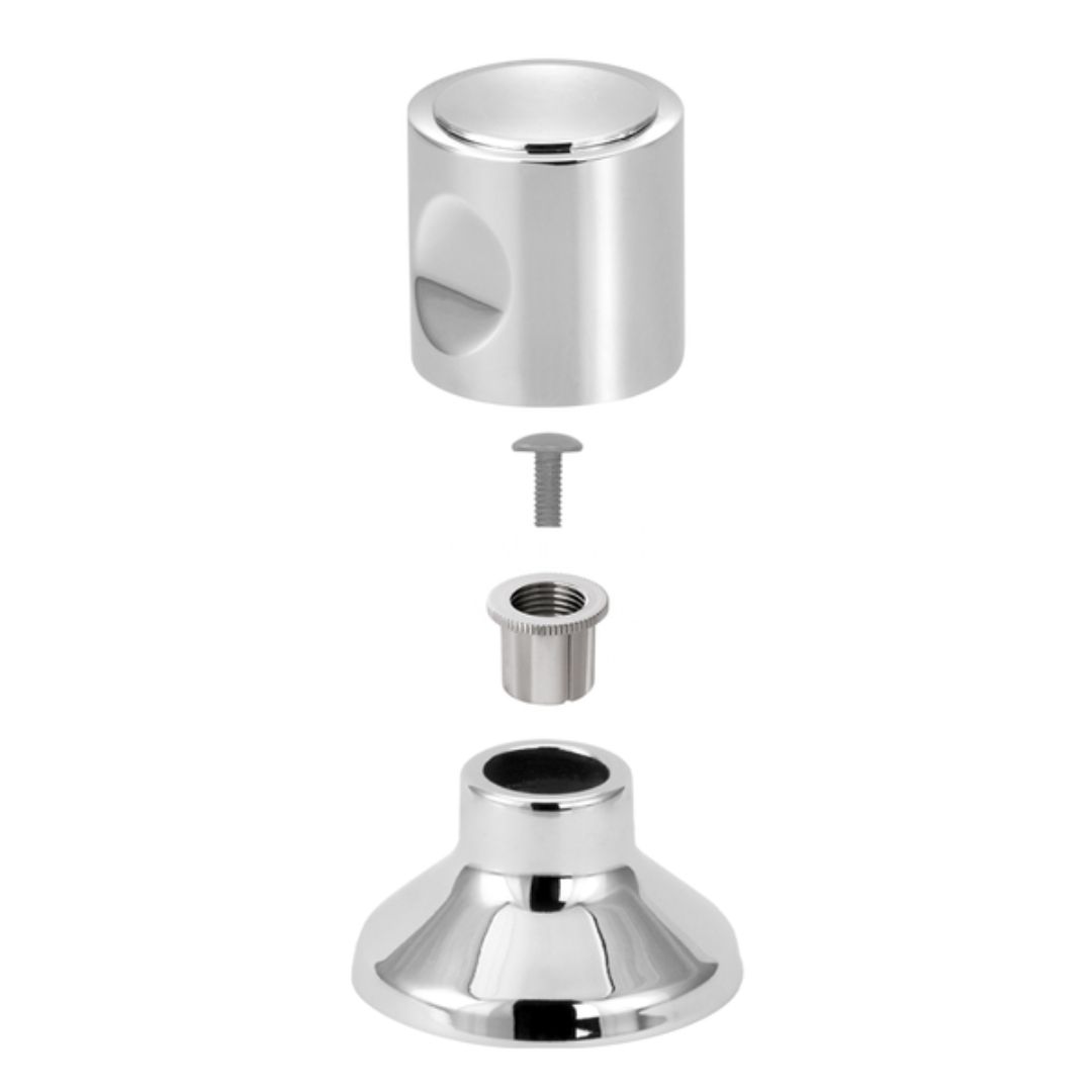 Acabamento Olimar para Registro Pressão/Gaveta Cromado 1.1/2" Estria Deca C-37 (Volante) - Imagem 3