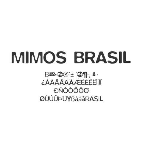 Nome da companhia de mímica e símbolos da tipologia