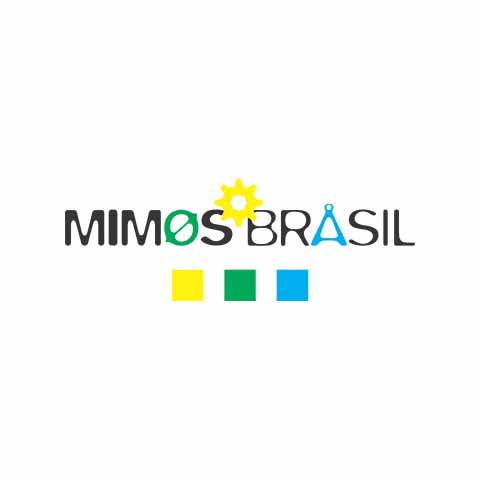 Aplicação das cores na logomarca Mimos Brasil