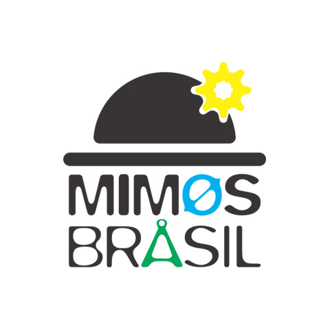 Forma oficial da logomarca Mimos Brasil em cores