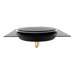 Ralo Inteligente Sistema Click Banheiro 10 x 10 cm Inox com Veda Cheiro Preto Fosco Black Matte