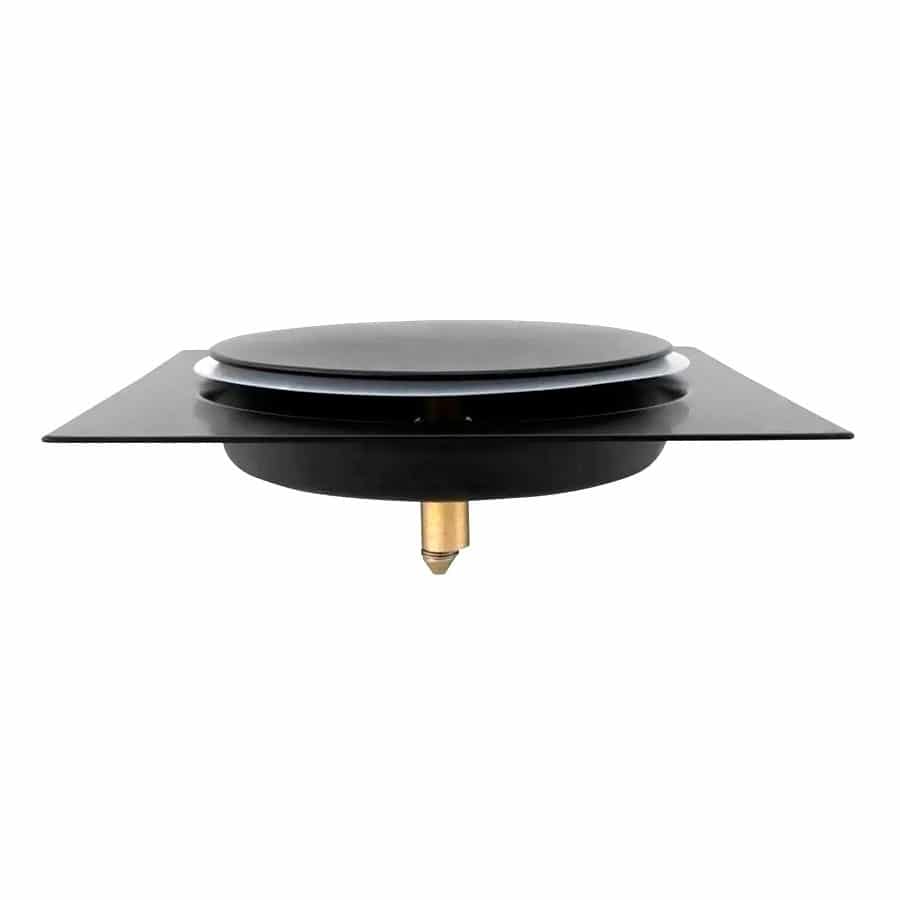 Ralo Inteligente Sistema Click Banheiro 10 x 10 cm Inox com Veda Cheiro Preto Fosco Black Matte