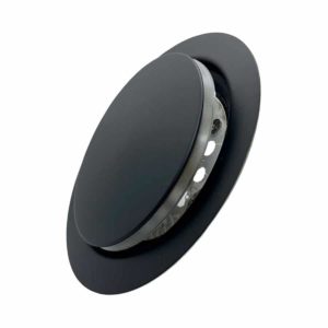 Ralo Click Redondo 15 cm com Veda Cheiro Preto Fosco Black Matte