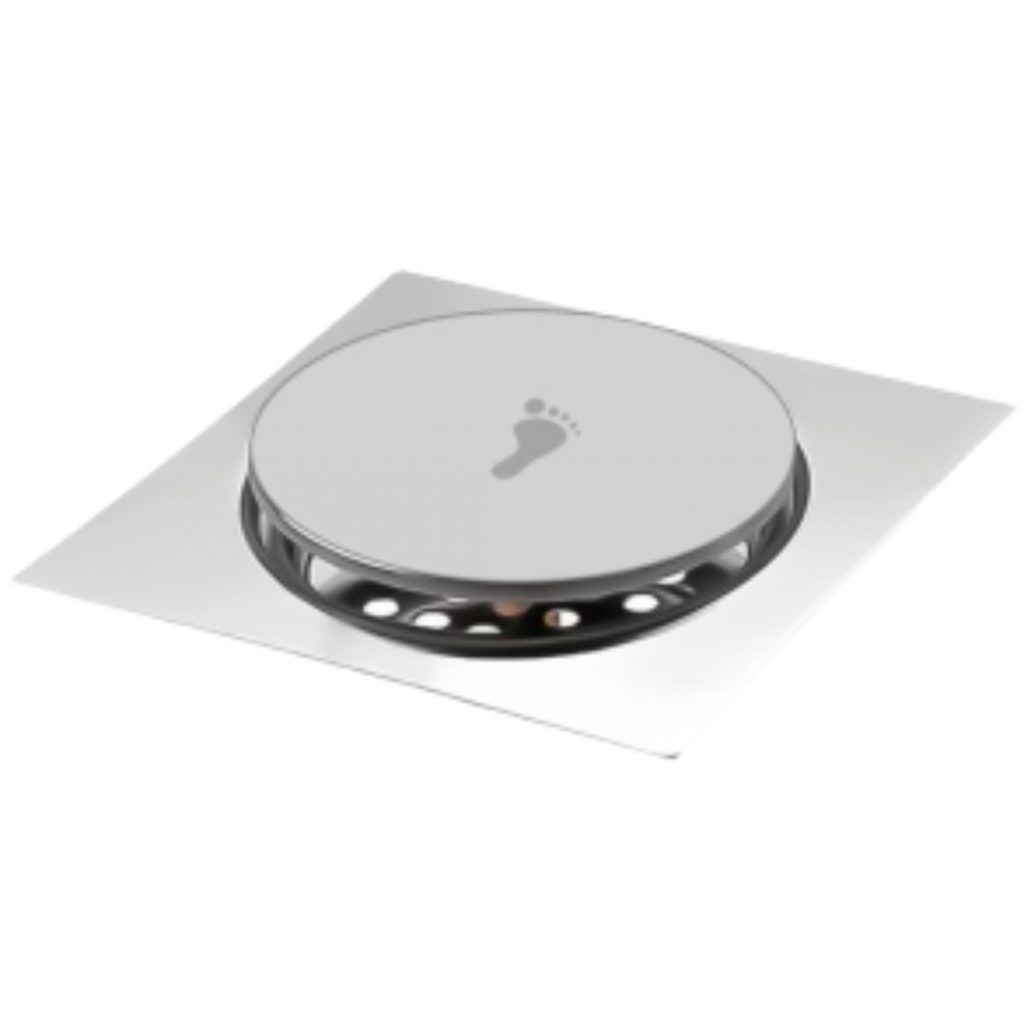Ralo Inteligente Click Banheiro 15x15cm Inox com Veda Cheiro