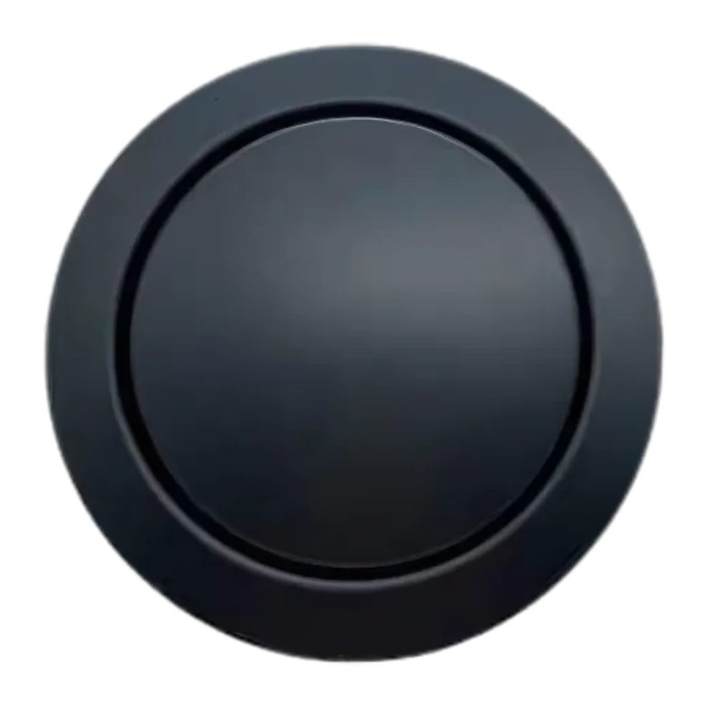 Ralo Click Redondo 15 cm com Veda Cheiro Preto Fosco Black Matte