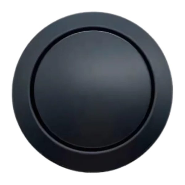 Ralo Click Redondo 15 cm com Veda Cheiro Preto Fosco Black Matte