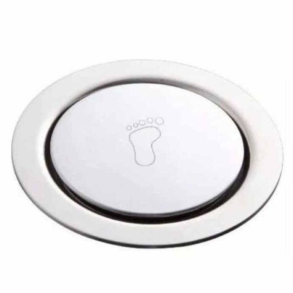 Ralo Click Up Redondo Banheiro Inox 15 cm Cromado